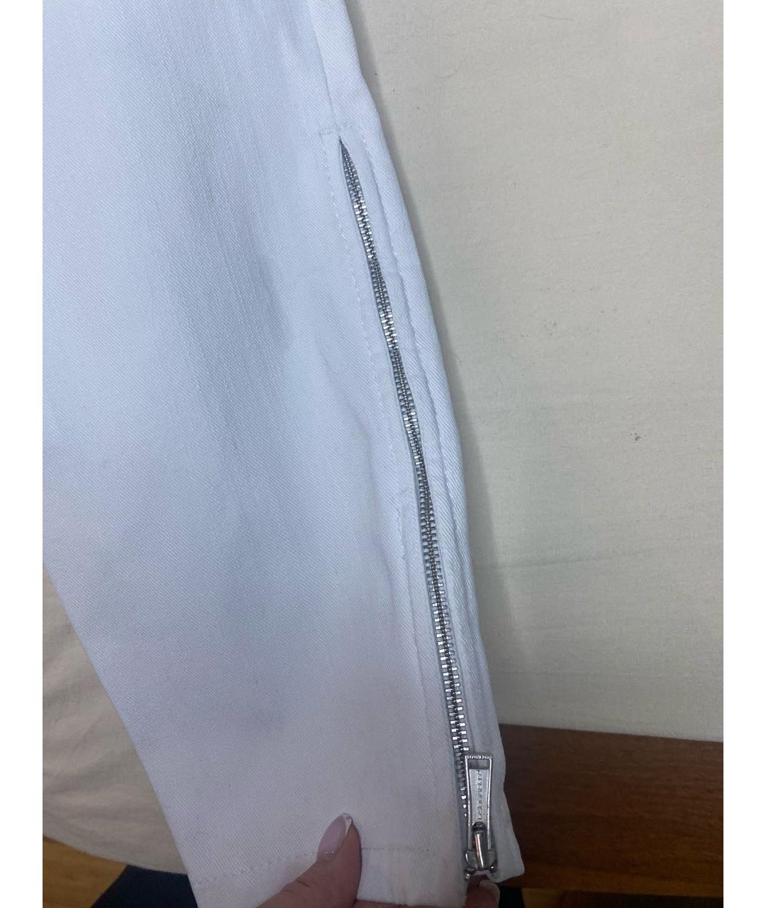 DSQUARED2 Белые хлопко-эластановые джинсы слим, фото 5