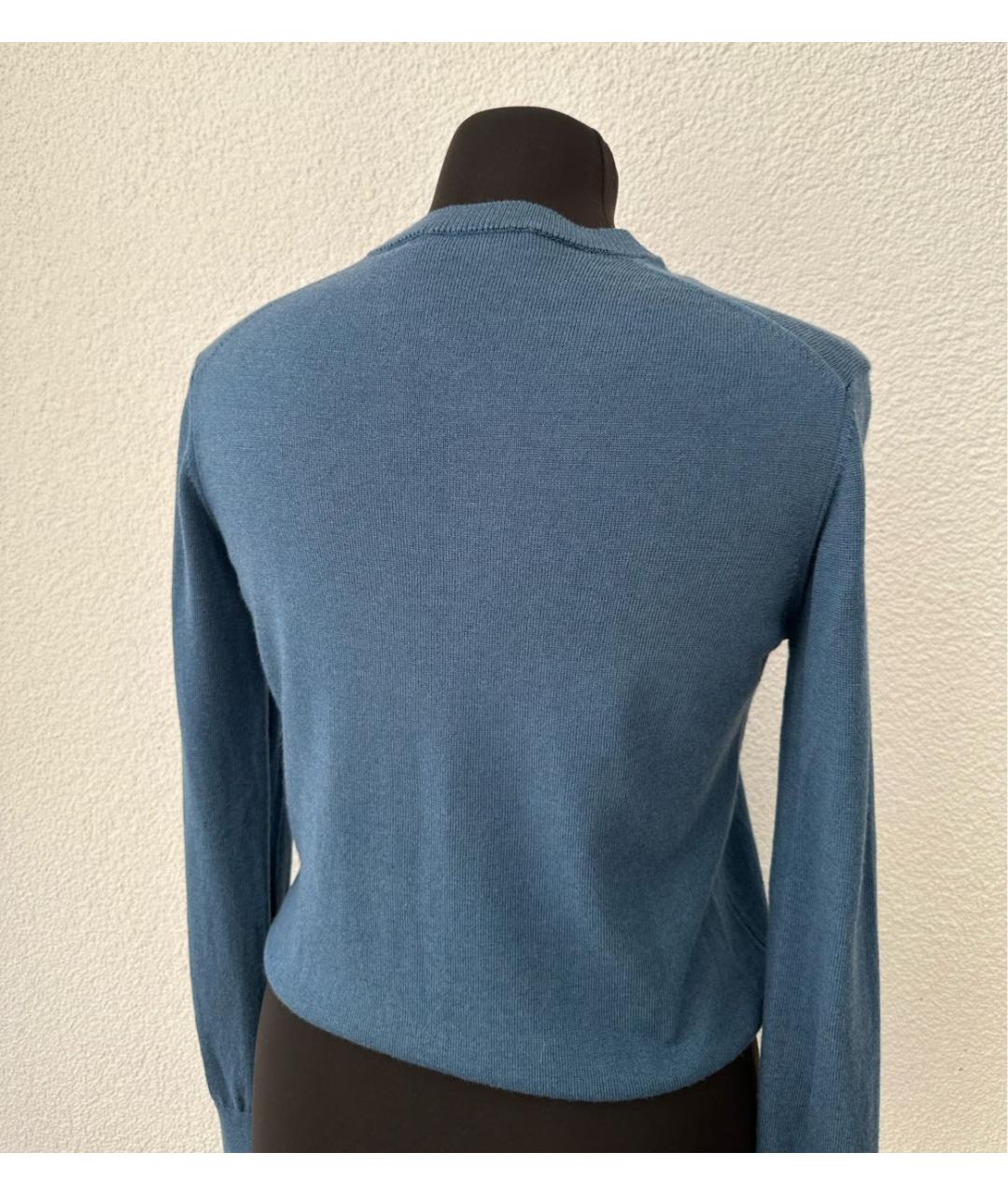 MAISON KITSUNE Голубой шерстяной джемпер / свитер, фото 2