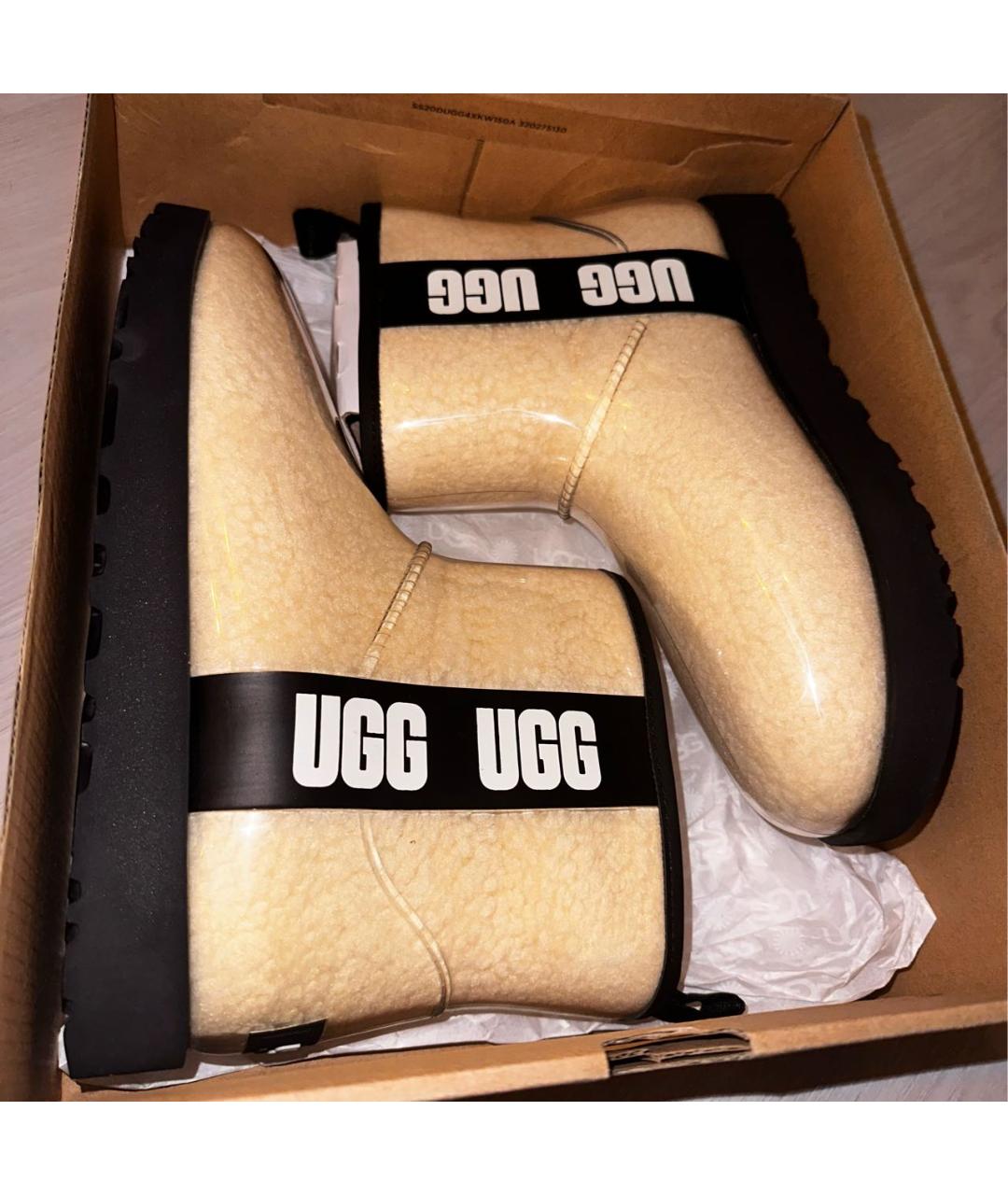UGG AUSTRALIA Бежевые резиновые сапоги, фото 6
