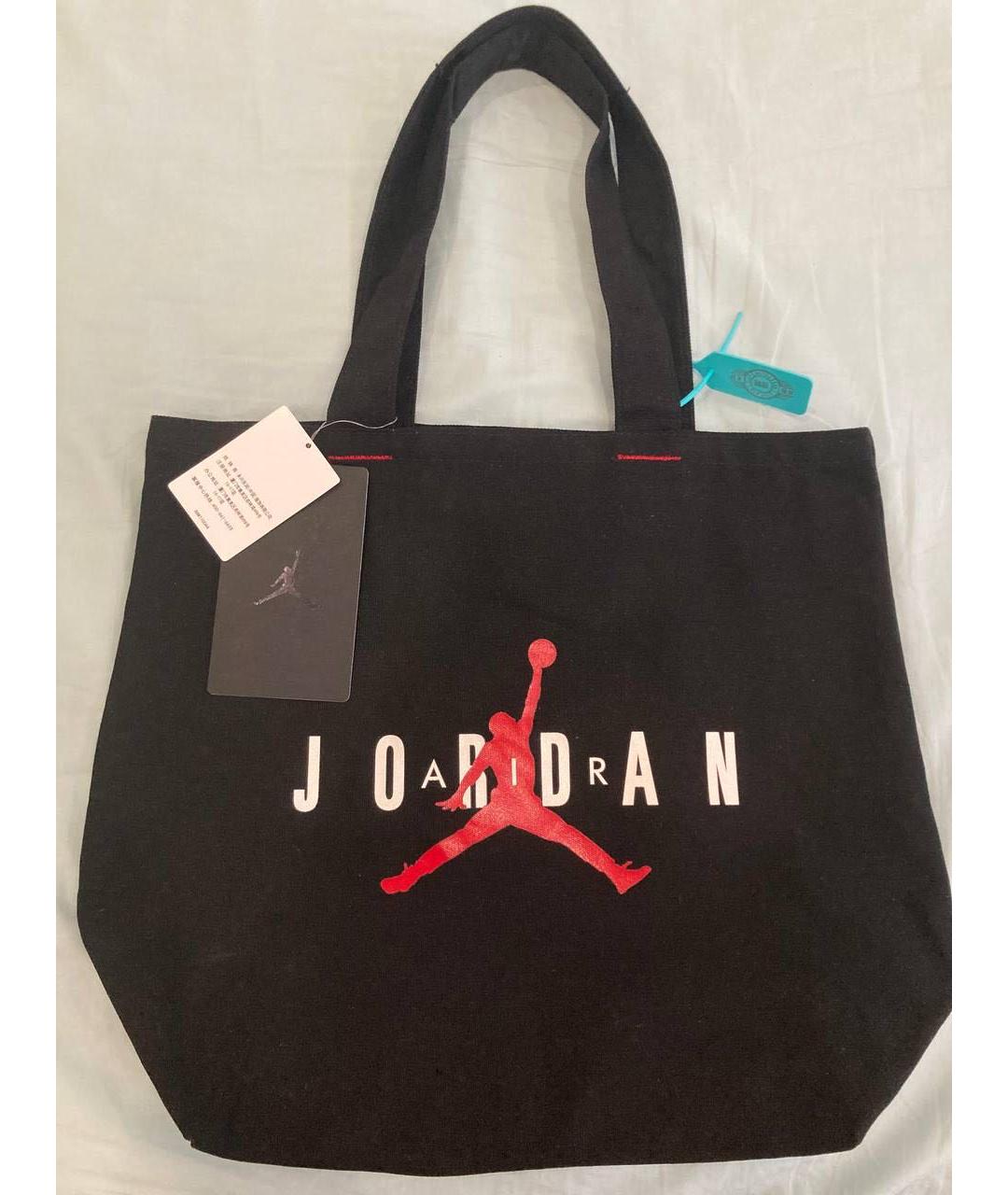 JORDAN Черная хлопковая пляжная сумка, фото 4