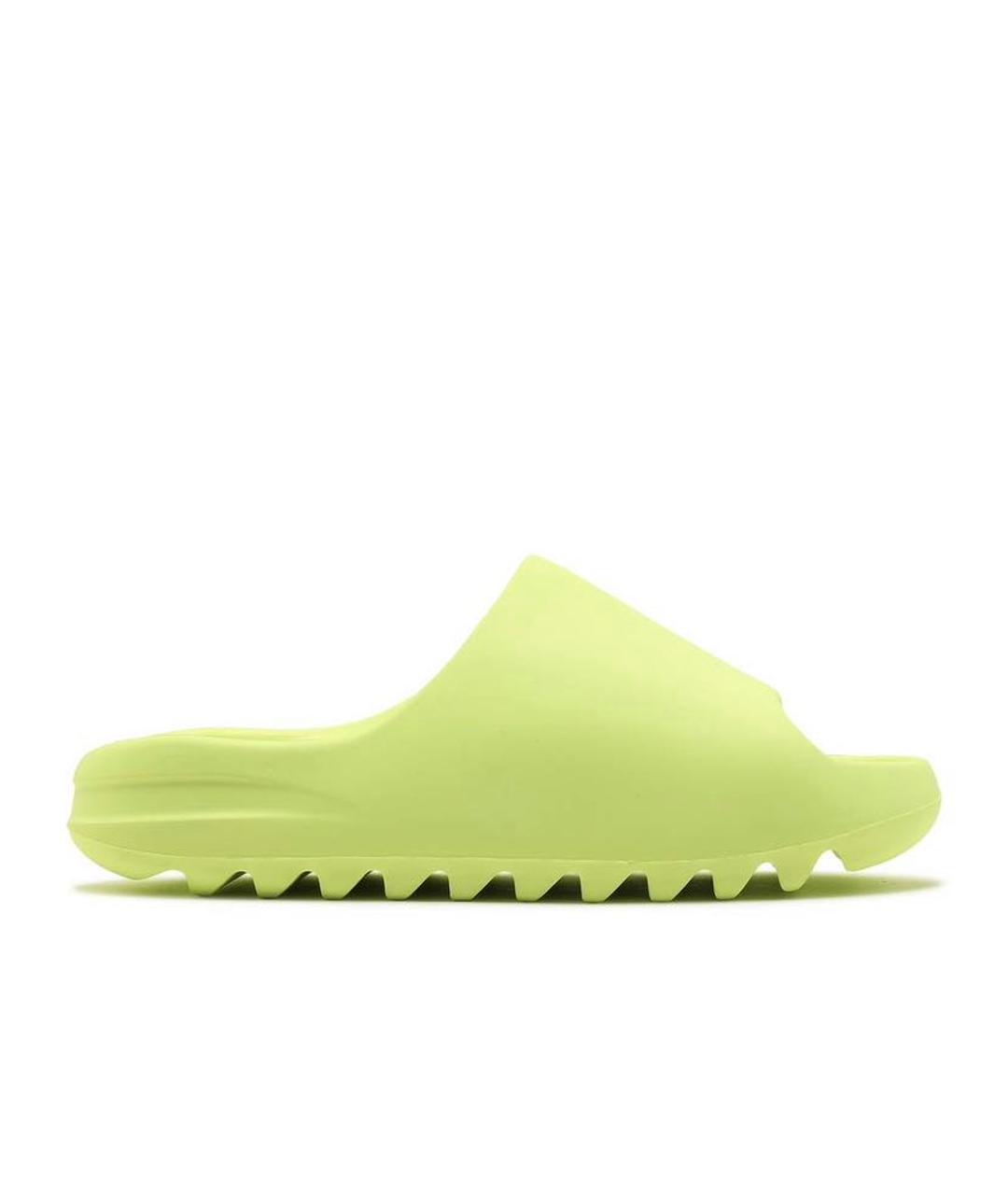 ADIDAS YEEZY Салатовые резиновые шлепанцы, фото 7
