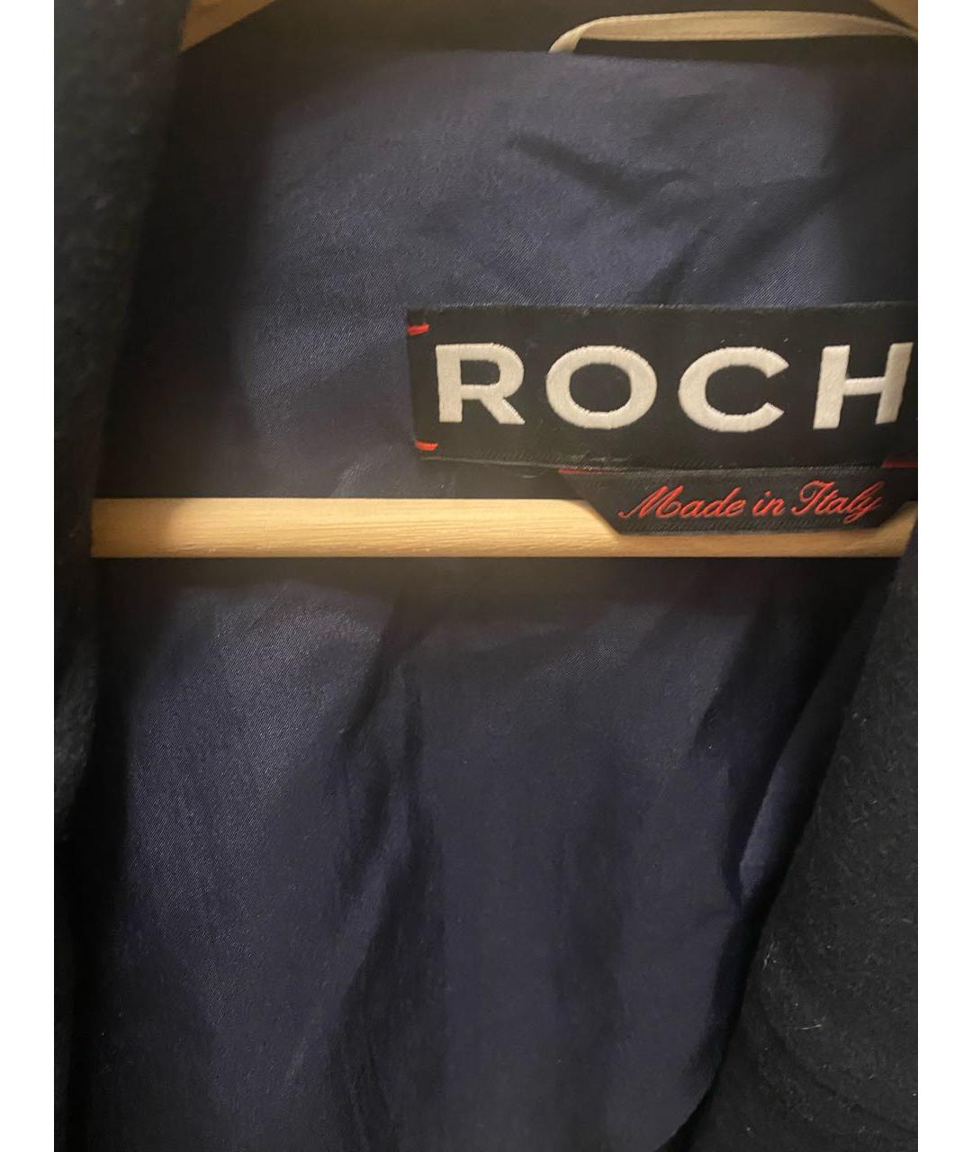 ROCHAS Темно-синее шерстяное пальто, фото 2