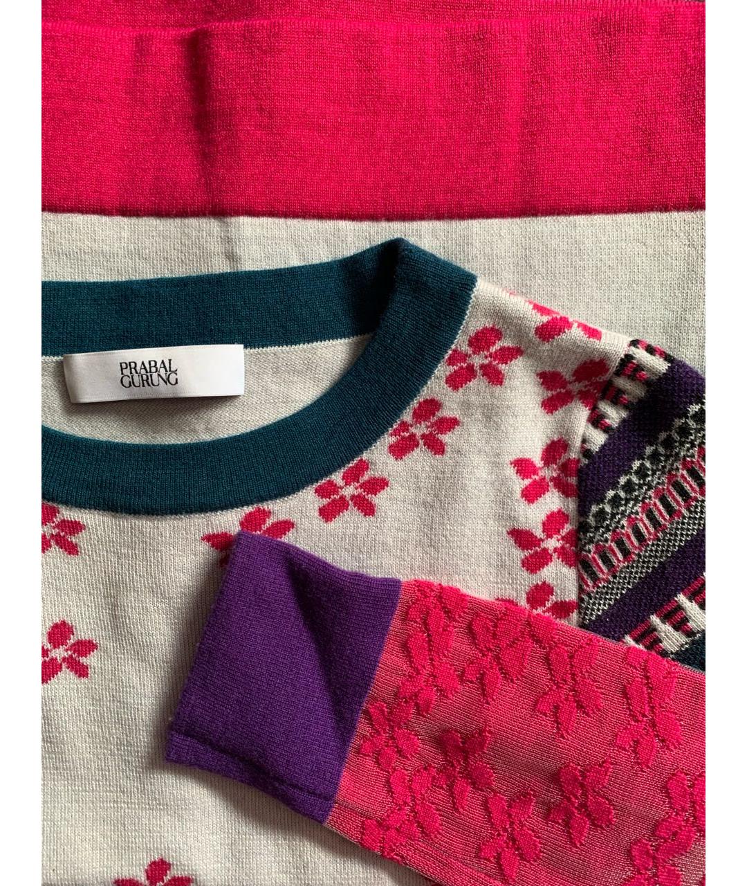 PRABAL GURUNG Розовый шерстяной джемпер / свитер, фото 2