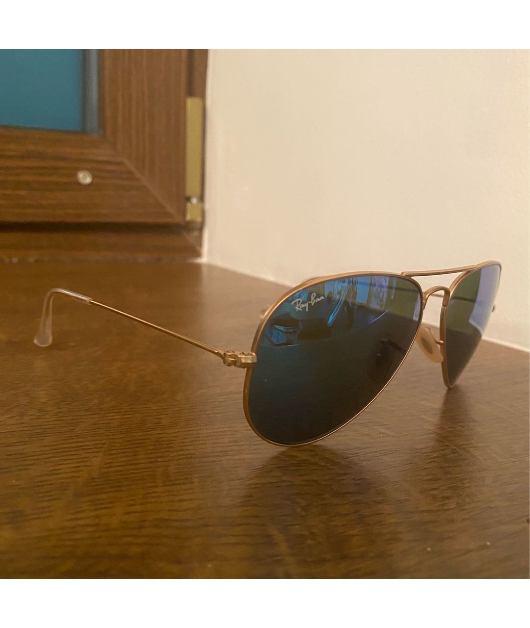 RAY BAN Синие металлические солнцезащитные очки, фото 2
