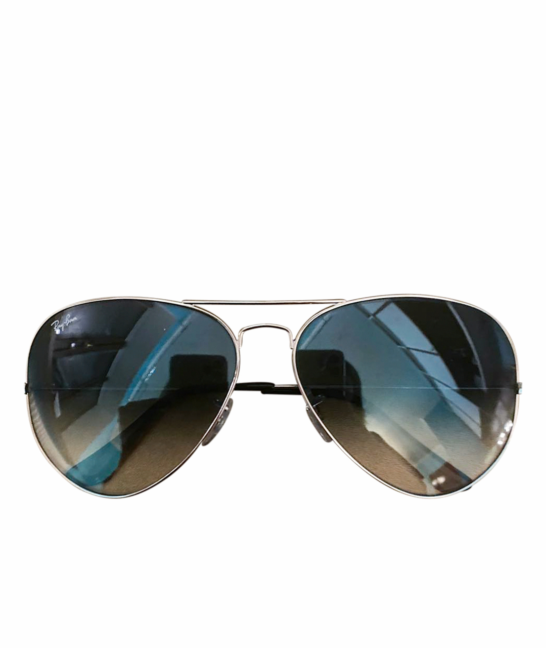 RAY BAN Серые металлические солнцезащитные очки, фото 1