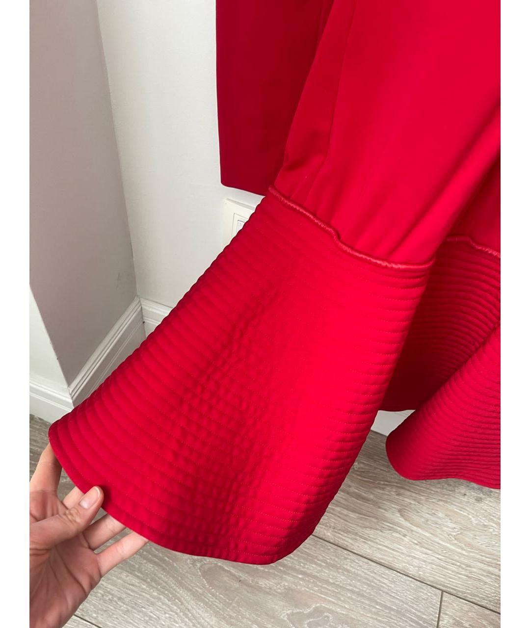 DAVID KOMA Красное полиэстеровое повседневное платье, фото 4