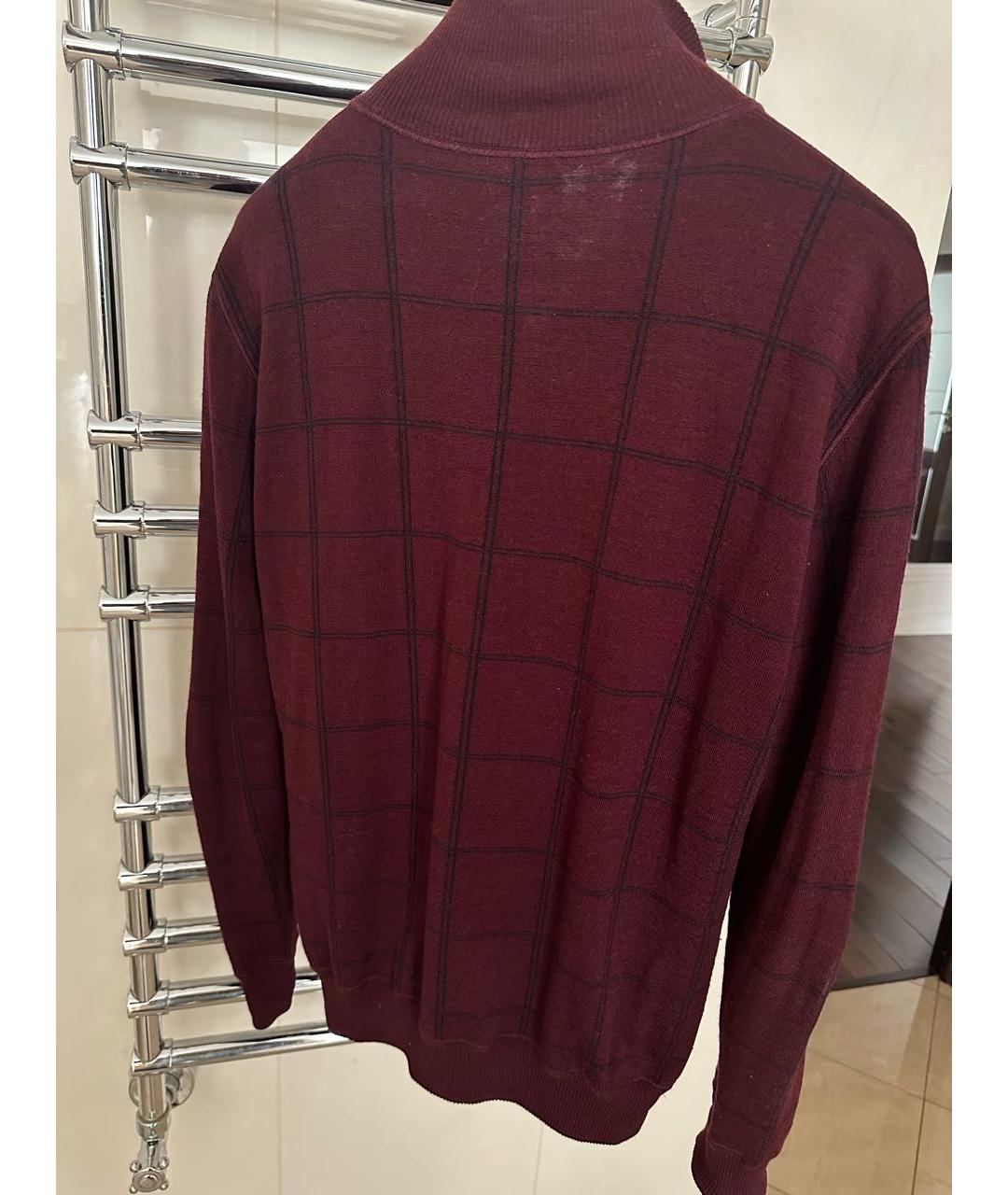 ISAIA Бордовый шерстяной джемпер / свитер, фото 2