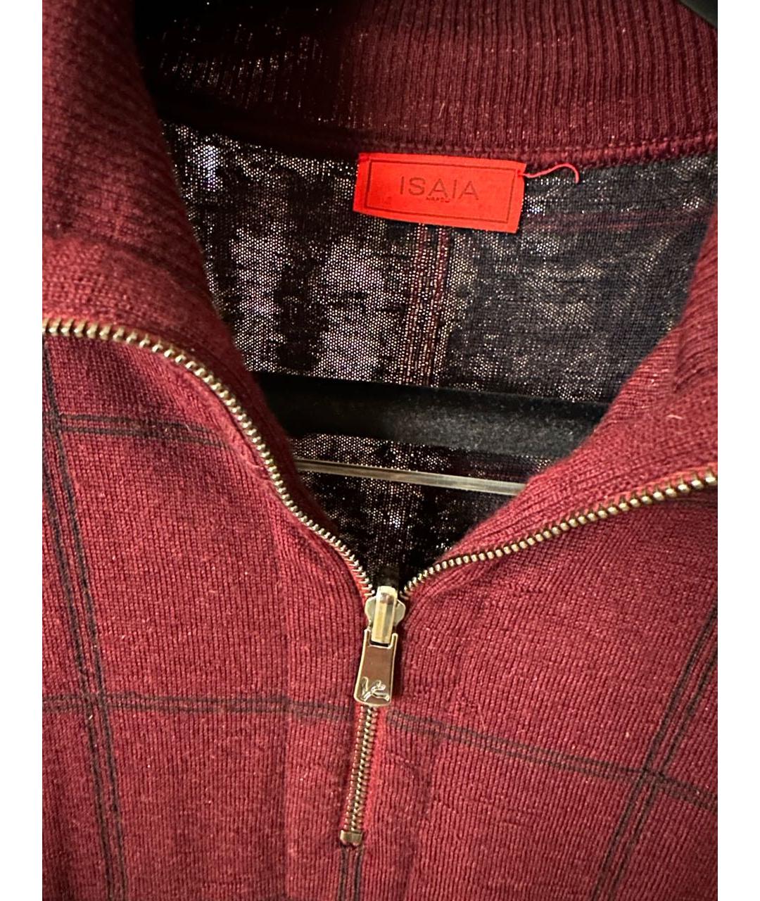 ISAIA Бордовый шерстяной джемпер / свитер, фото 3