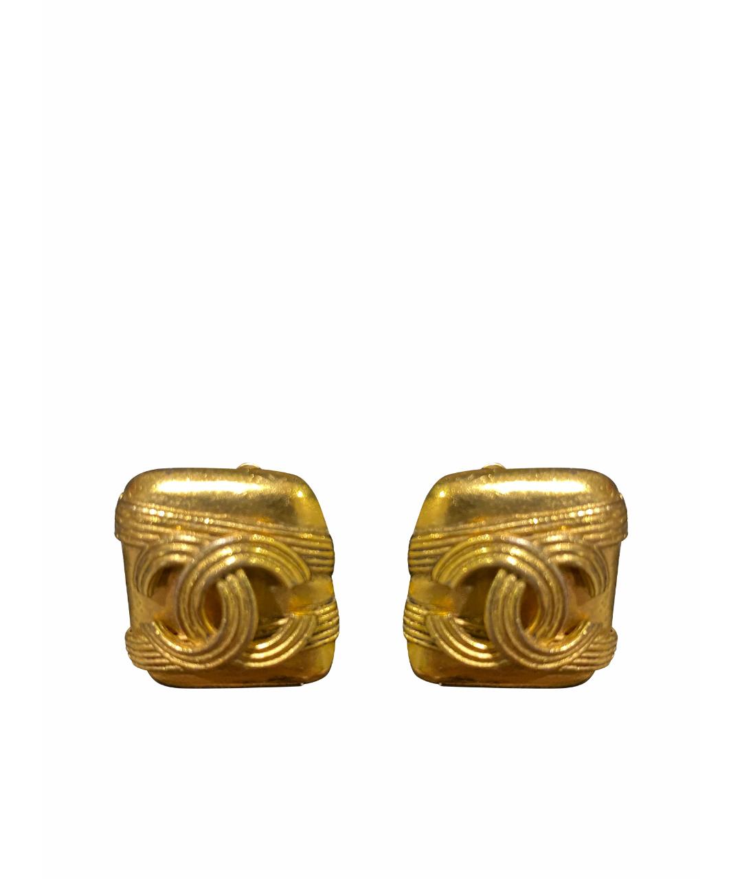 CHANEL PRE-OWNED Золотые металлические серьги, фото 1