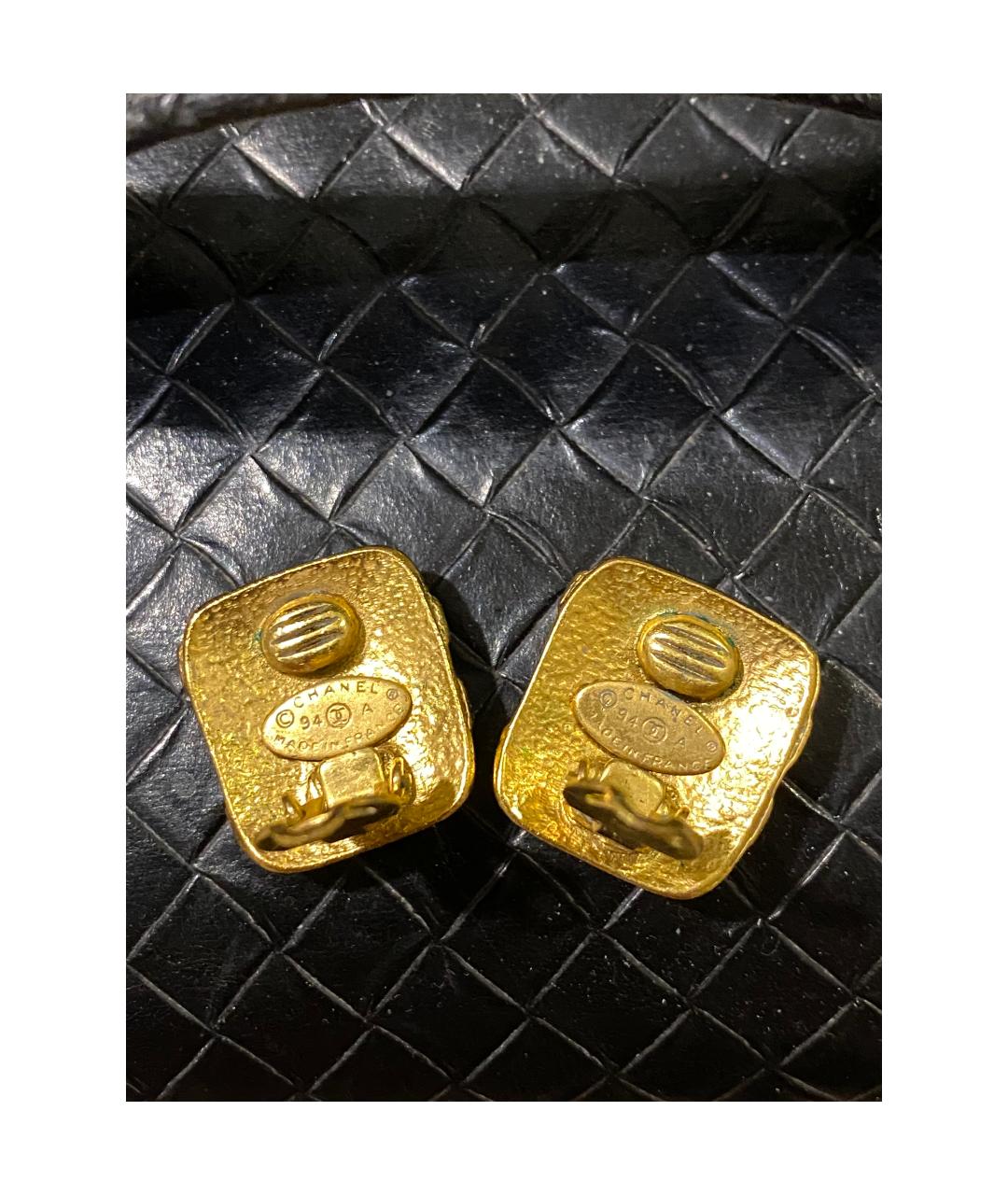 CHANEL PRE-OWNED Золотые металлические серьги, фото 2