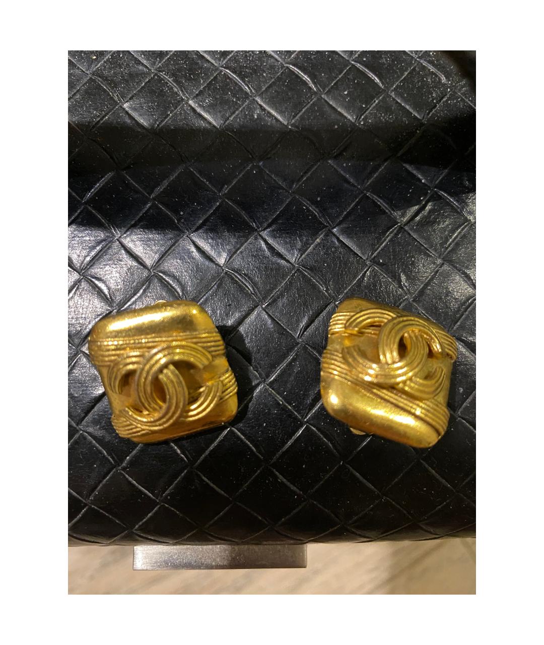 CHANEL PRE-OWNED Золотые металлические серьги, фото 4