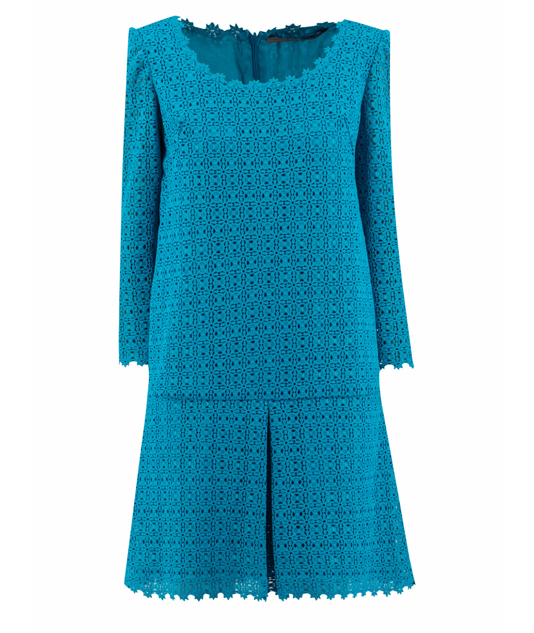 ERMANNO SCERVINO Синее кружевное повседневное платье, фото 1
