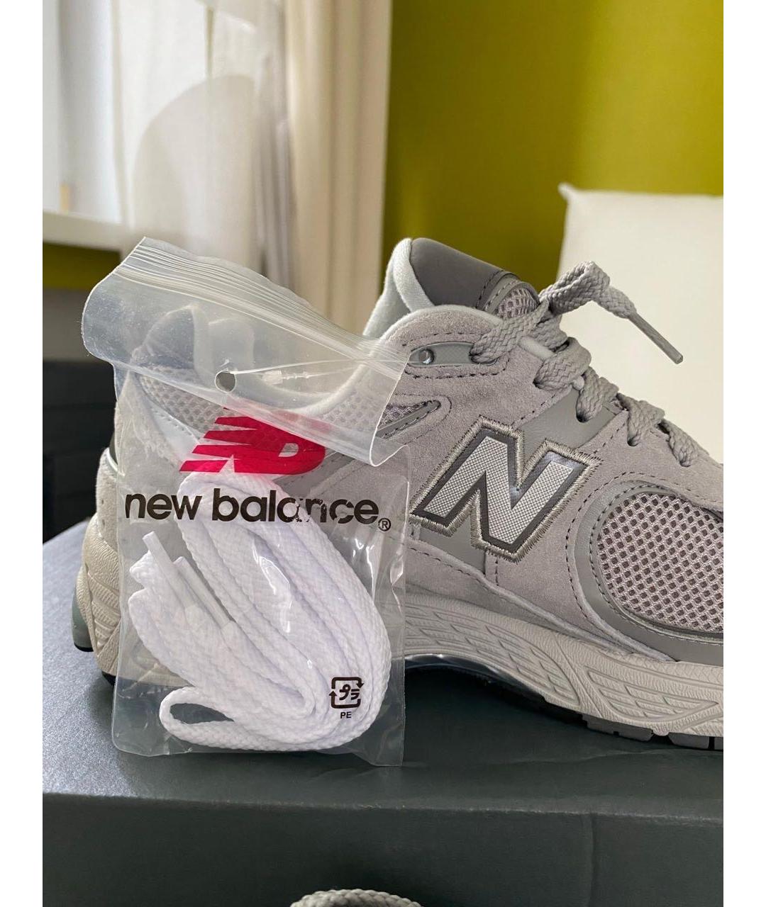 NEW BALANCE Серые замшевые низкие кроссовки / кеды, фото 5