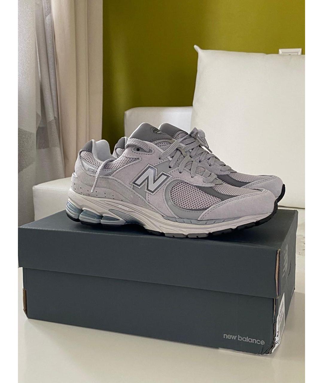 NEW BALANCE Серые замшевые низкие кроссовки / кеды, фото 2