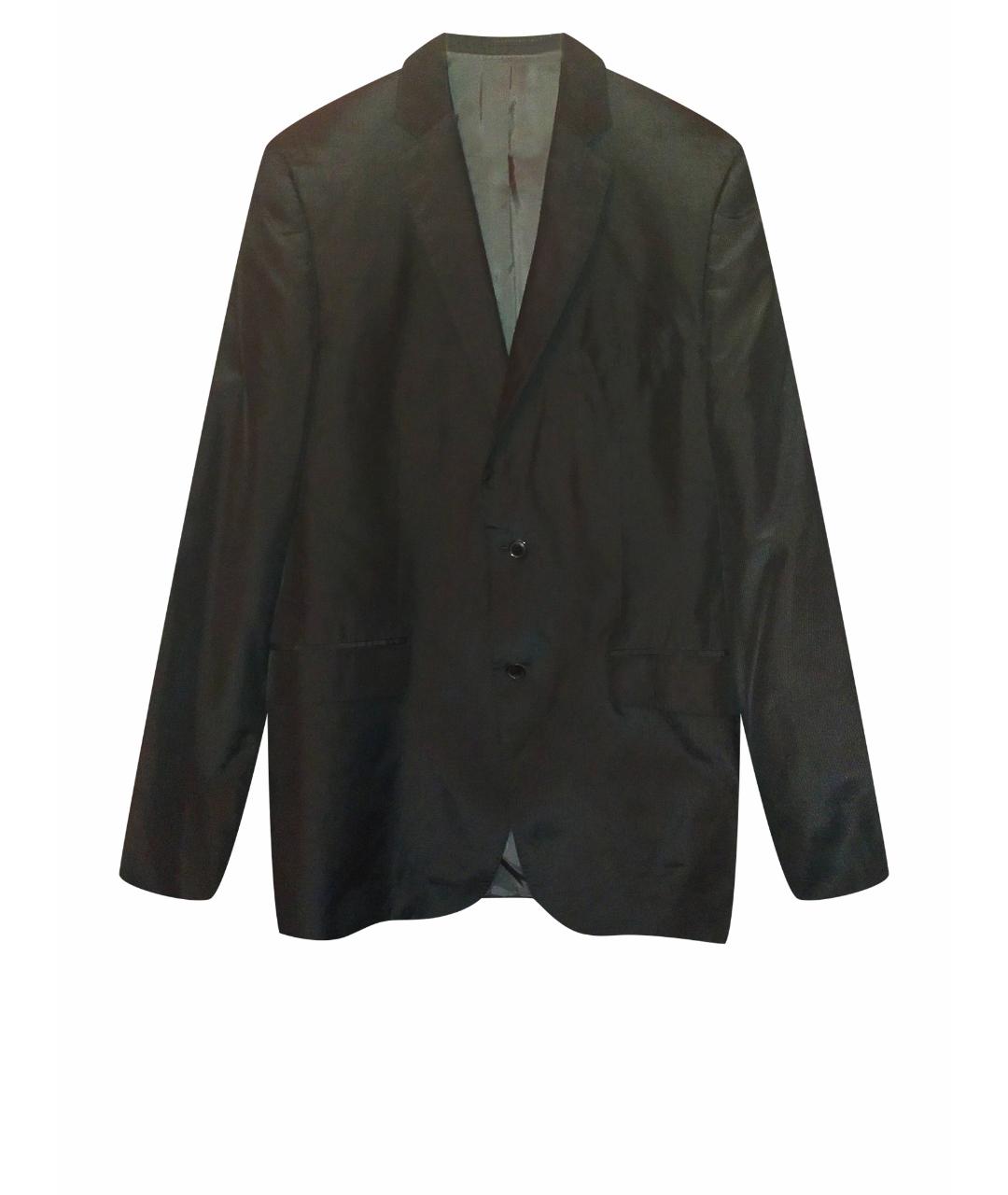 HUGO BOSS Черный шелковый пиджак, фото 1