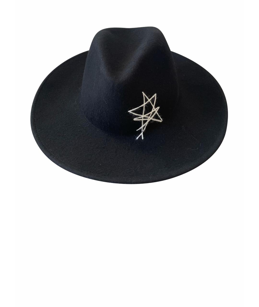 LORENA ANTONIAZZI Черная шерстяная шляпа, фото 1