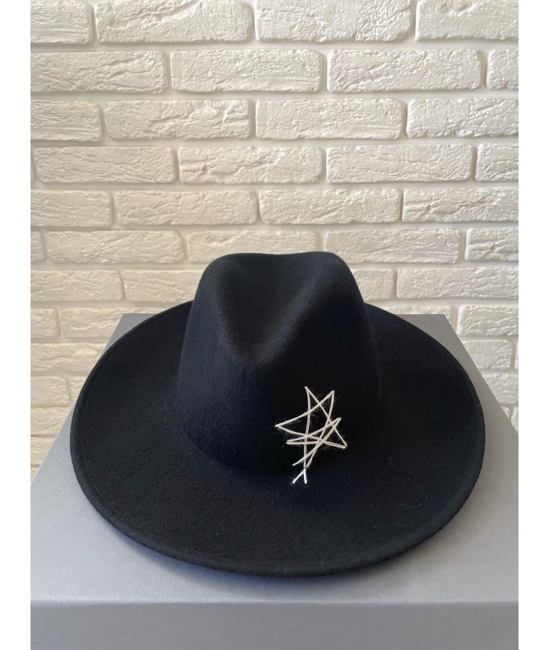 LORENA ANTONIAZZI Черная шерстяная шляпа, фото 9