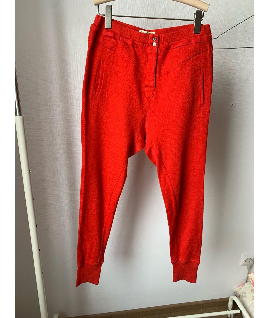 ISABEL MARANT ETOILE Красные шерстяные брюки узкие, фото 5