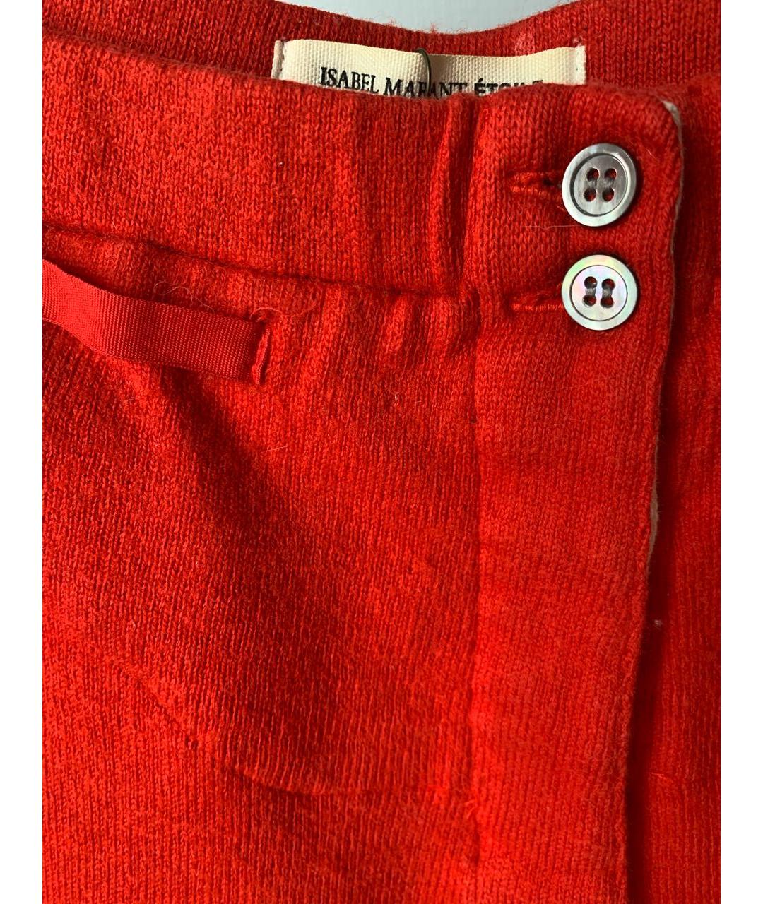 ISABEL MARANT ETOILE Красные шерстяные брюки узкие, фото 4