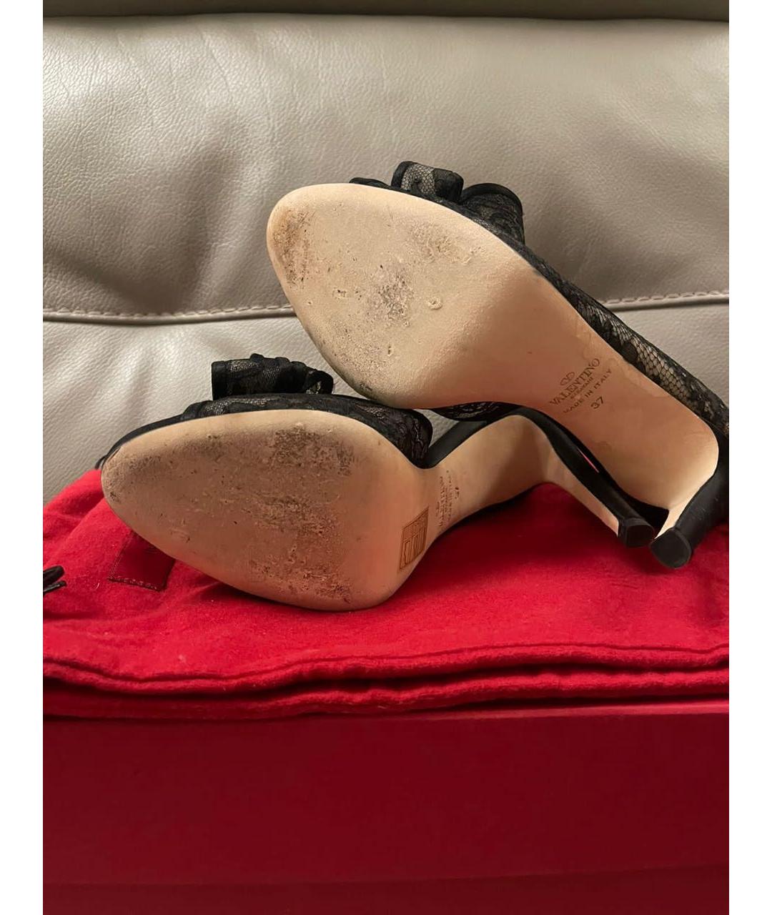 VALENTINO Черные текстильные туфли, фото 4