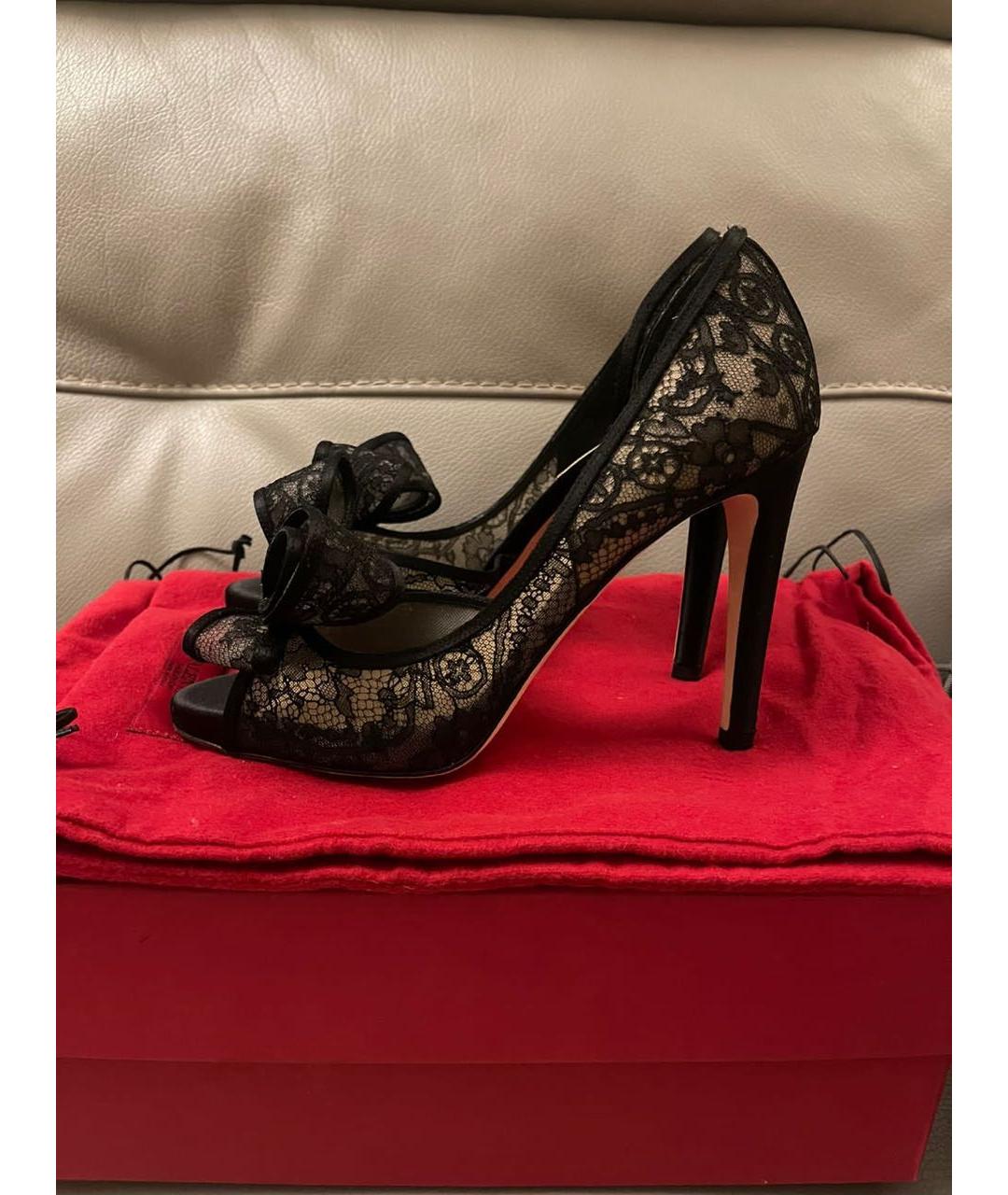 VALENTINO Черные текстильные туфли, фото 5