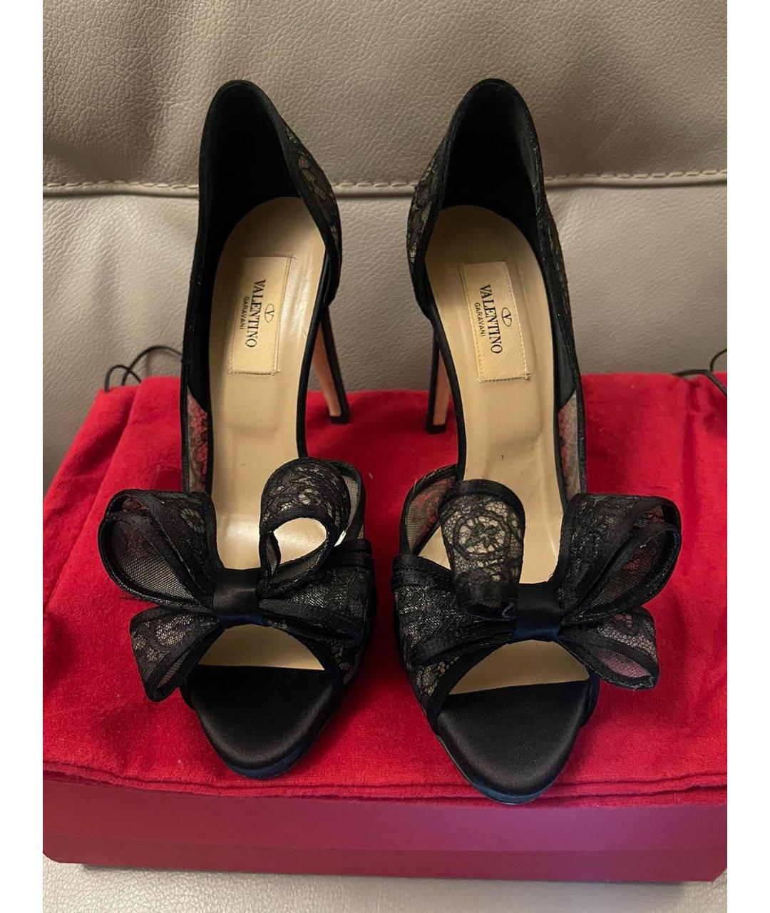 VALENTINO Черные текстильные туфли, фото 3