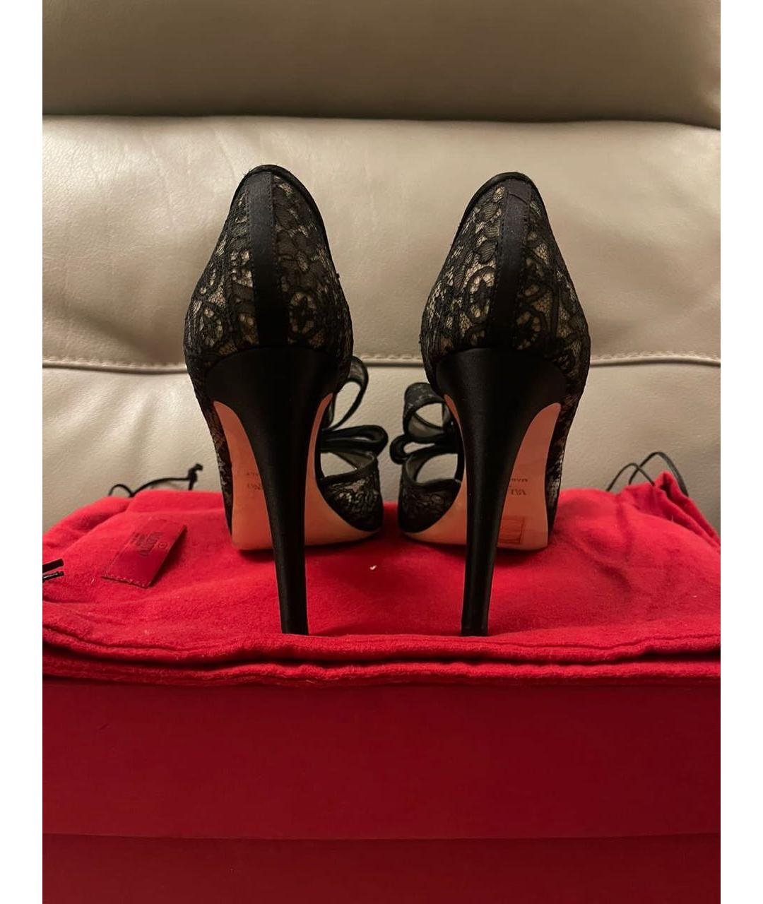 VALENTINO Черные текстильные туфли, фото 2