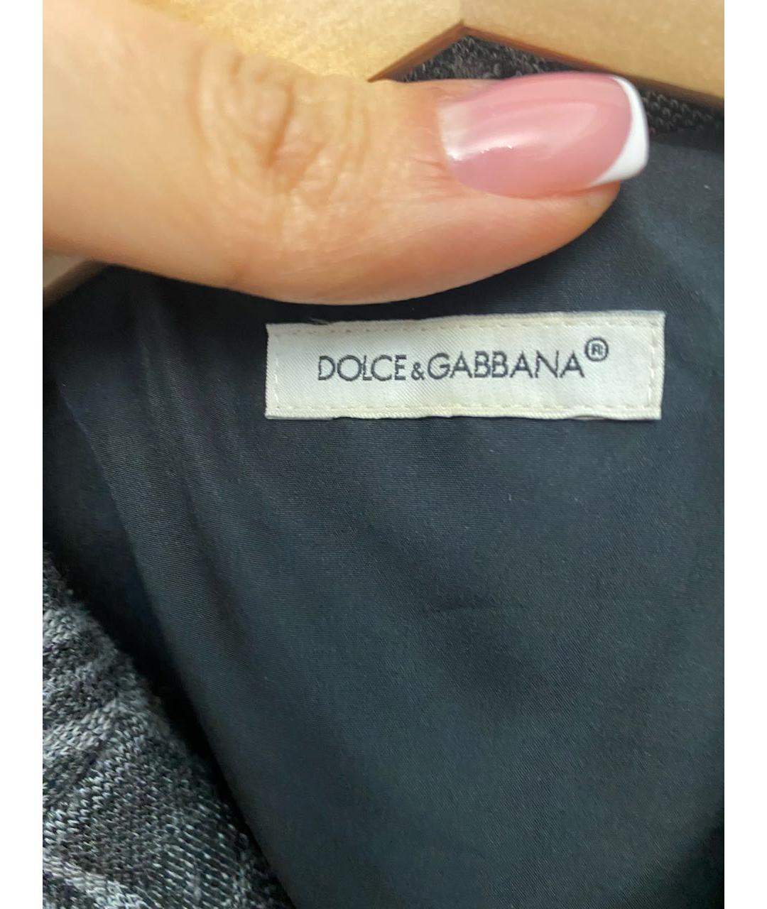 DOLCE&GABBANA Серый жакет / жилет, фото 4