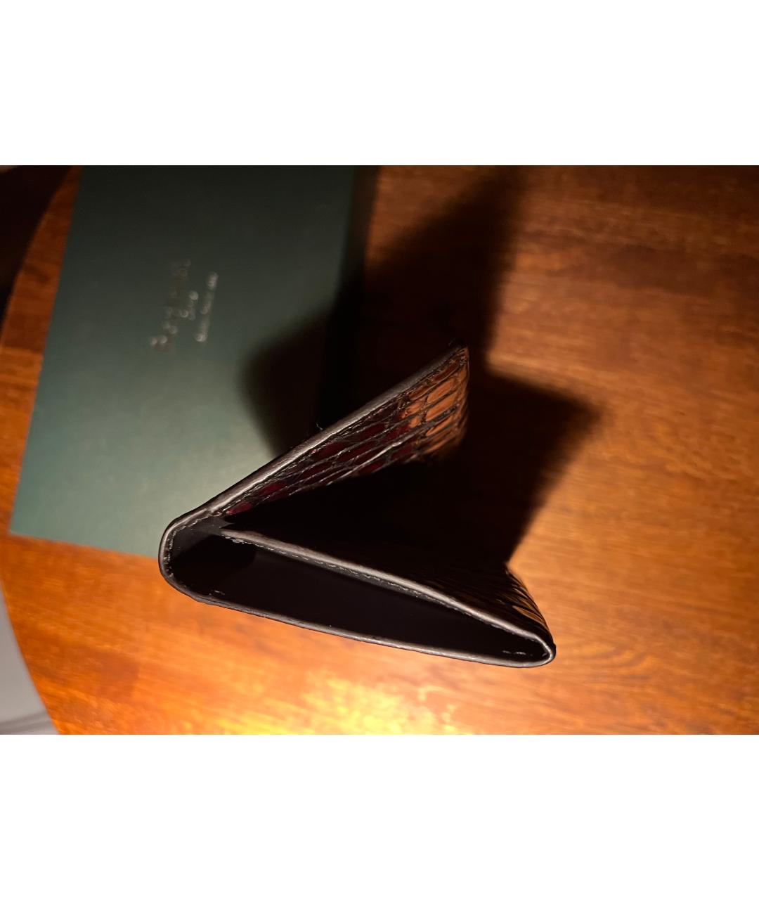 BERLUTI Бордовый кошелек из экзотической кожи, фото 5