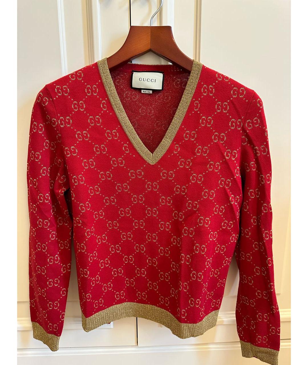 GUCCI Красный хлопковый джемпер / свитер, фото 5