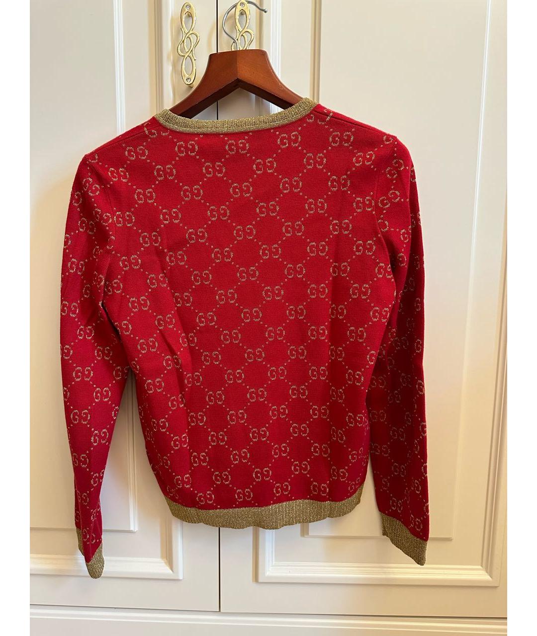GUCCI Красный хлопковый джемпер / свитер, фото 2