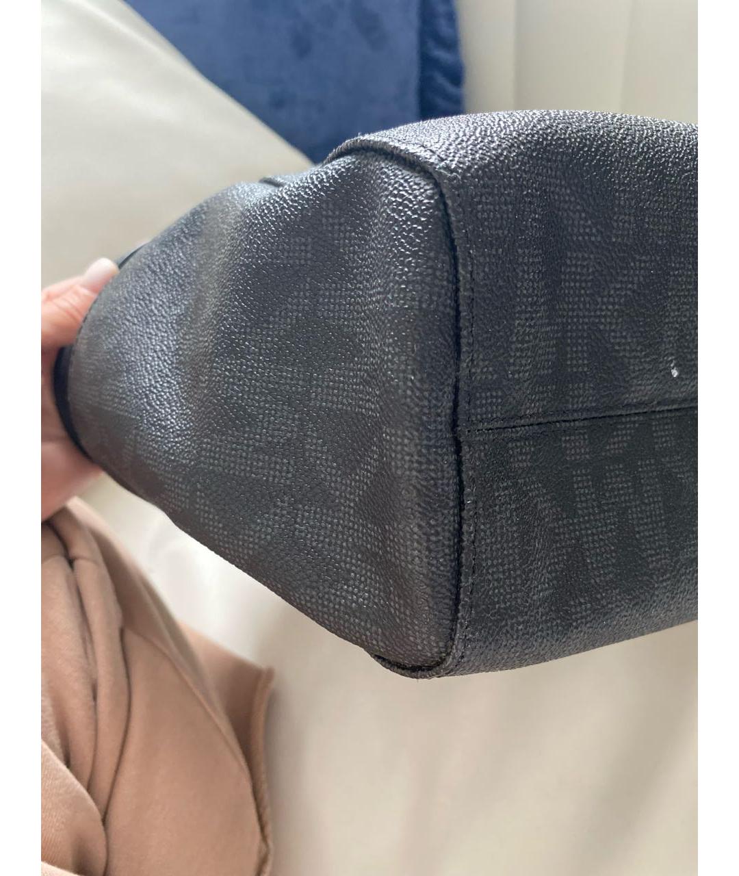 MICHAEL KORS Черная кожаная сумка с короткими ручками, фото 5