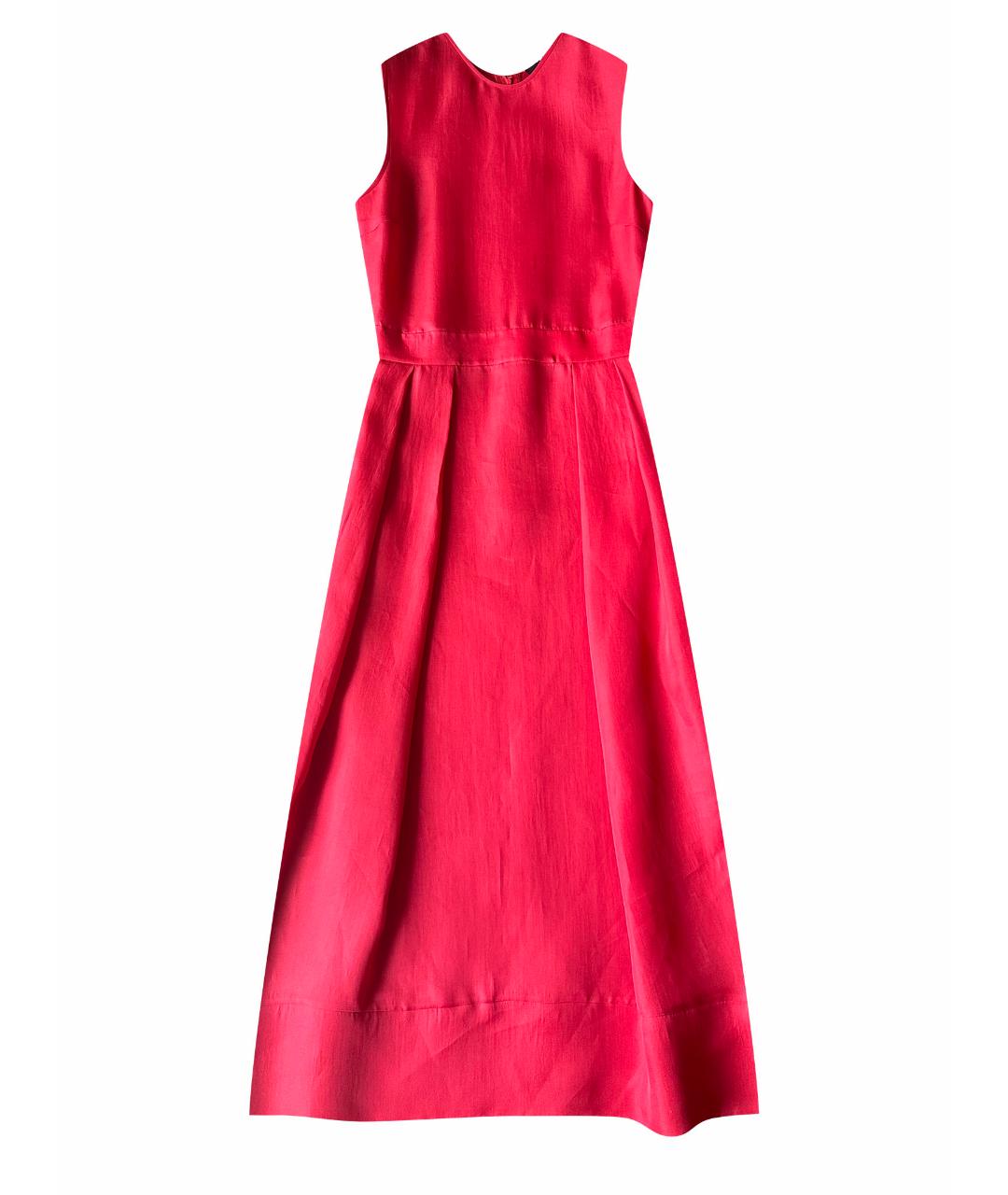 DSQUARED2 Красное шелковое коктейльное платье, фото 1