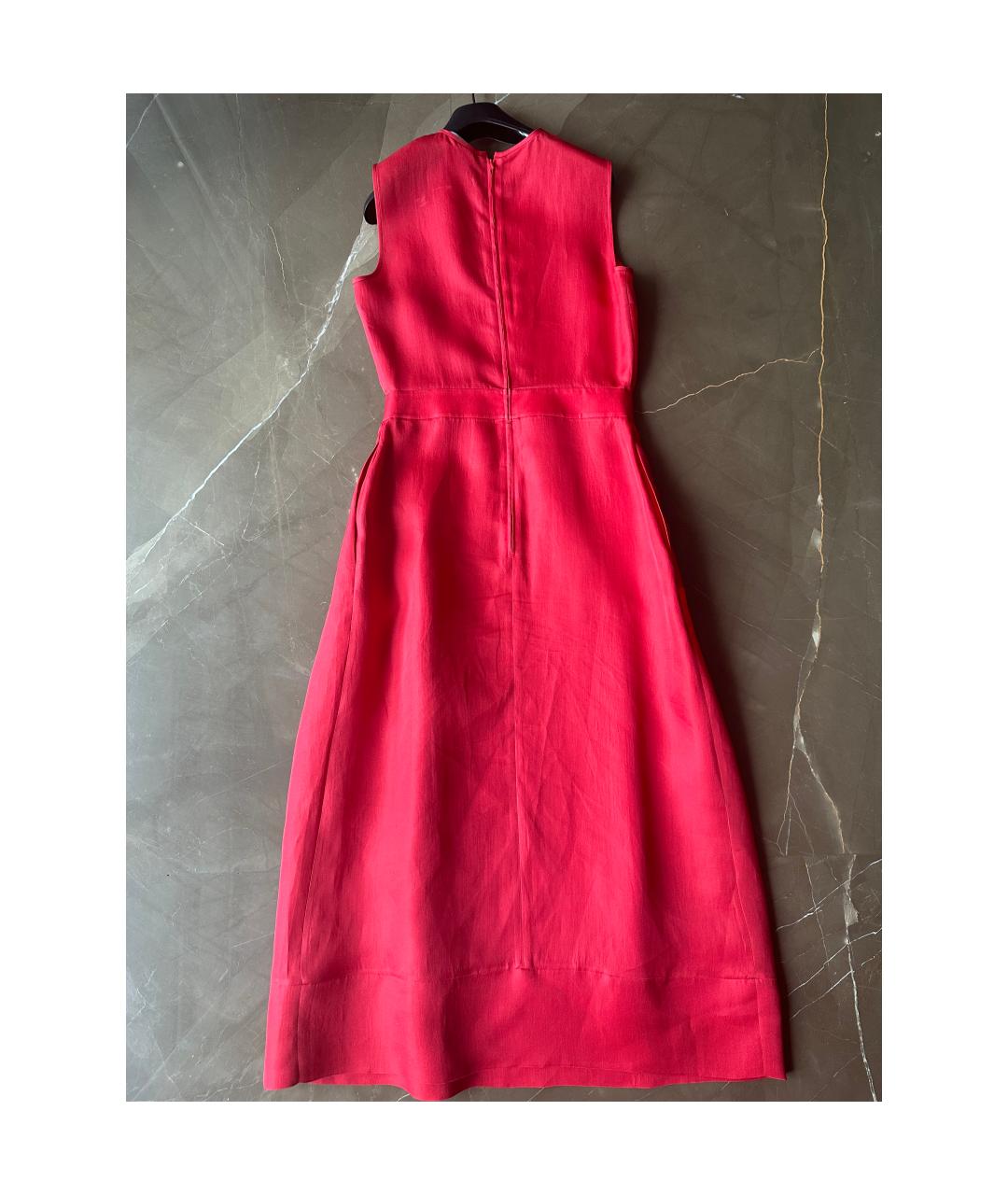 DSQUARED2 Красное шелковое коктейльное платье, фото 2