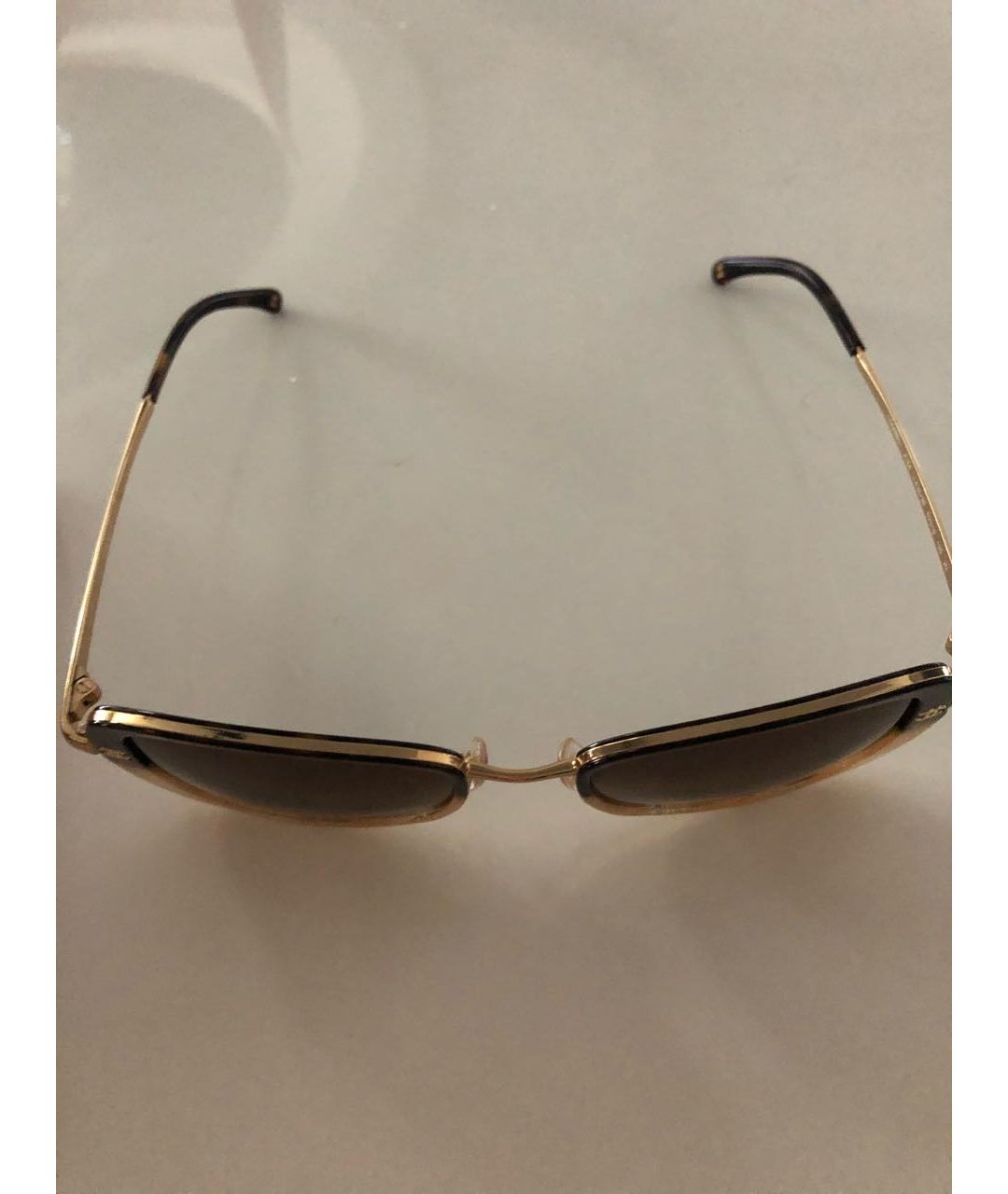CHANEL PRE-OWNED Бежевые пластиковые солнцезащитные очки, фото 6