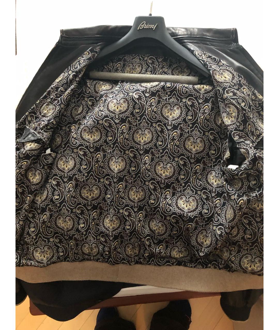 BRIONI Черная кожаная куртка, фото 7