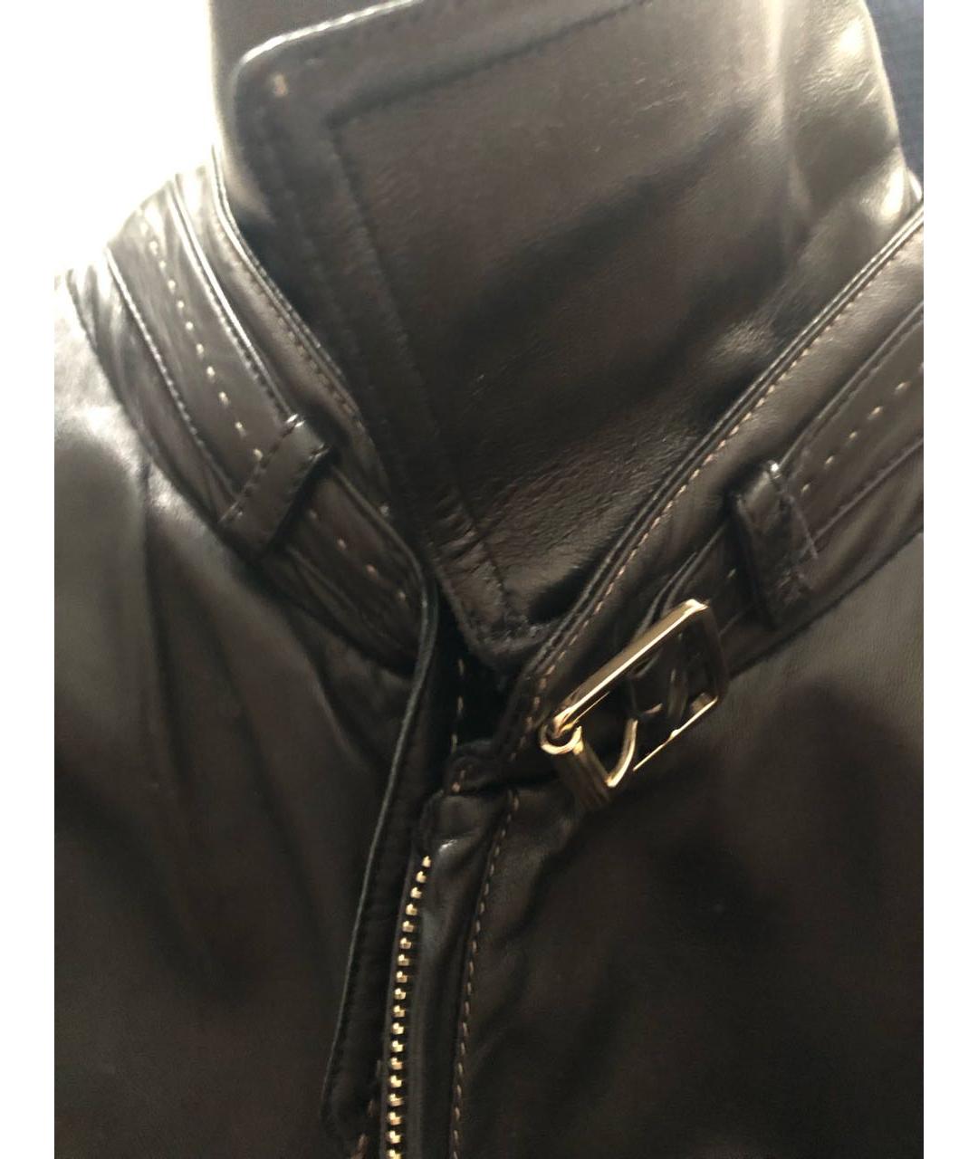 BRIONI Черная кожаная куртка, фото 4