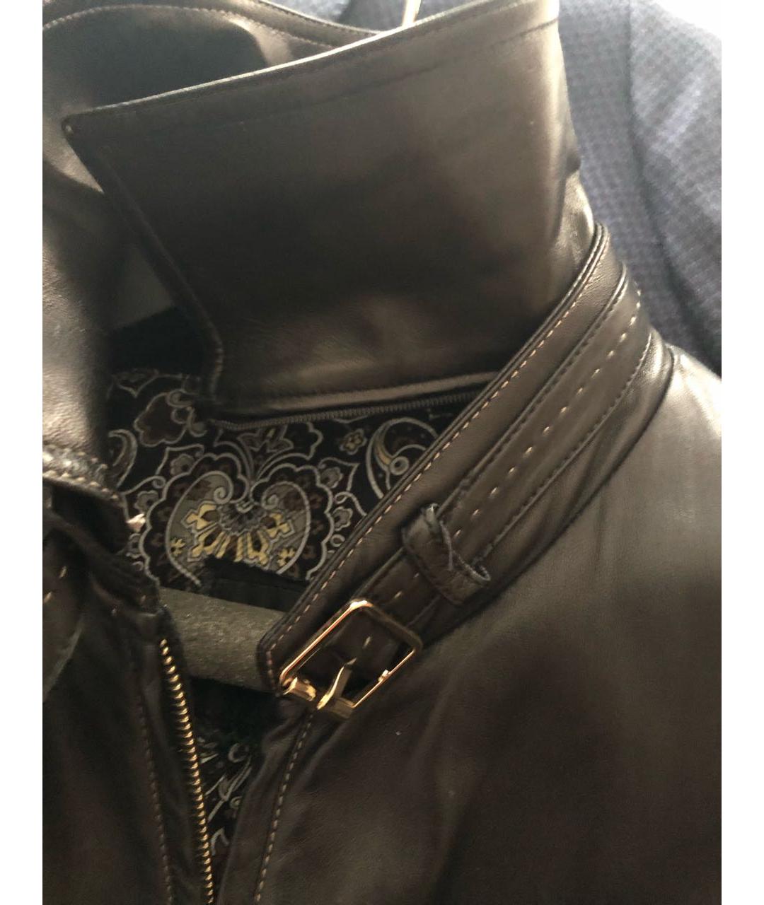 BRIONI Черная кожаная куртка, фото 5
