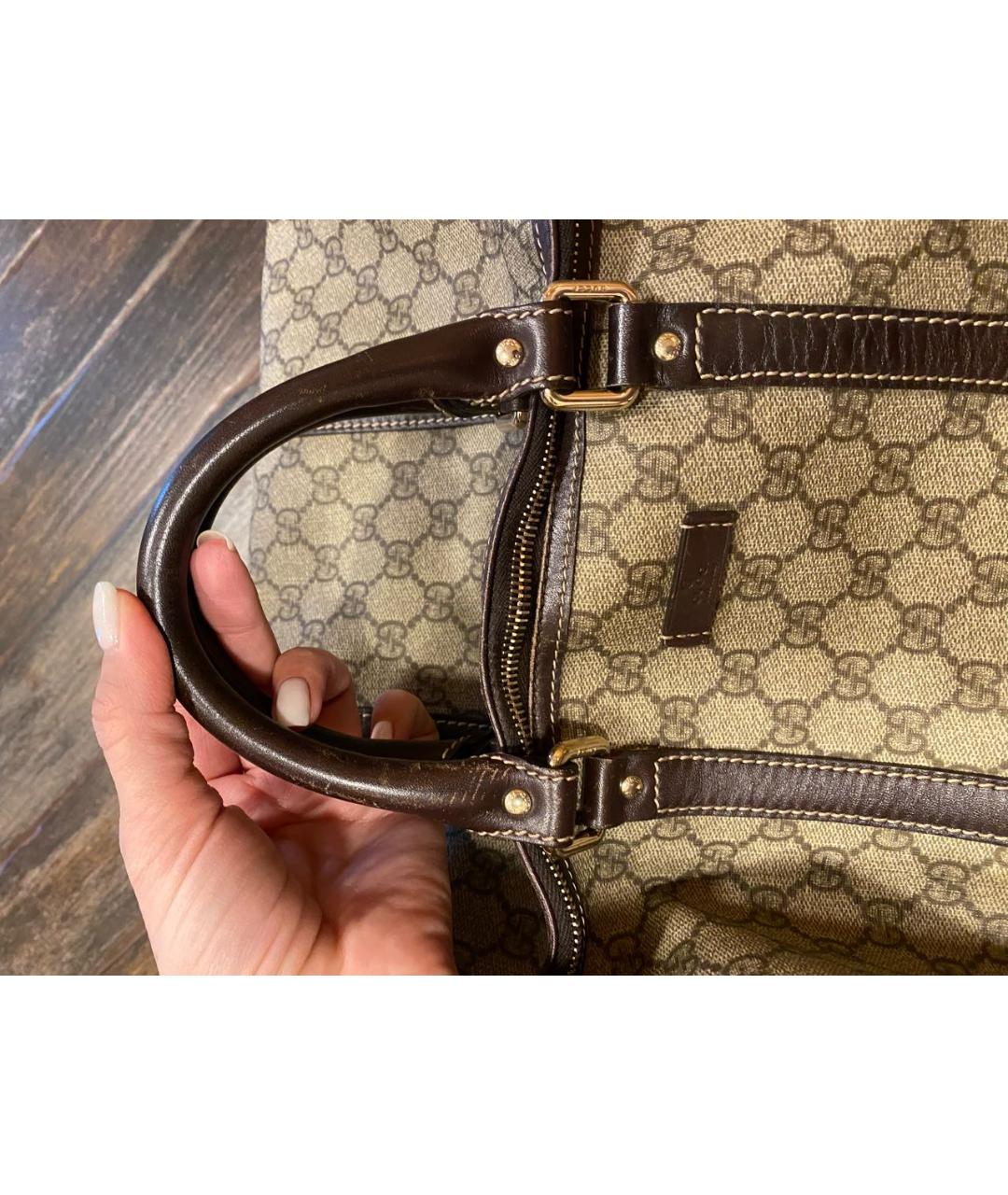 GUCCI Бежевая дорожная/спортивная сумка, фото 5