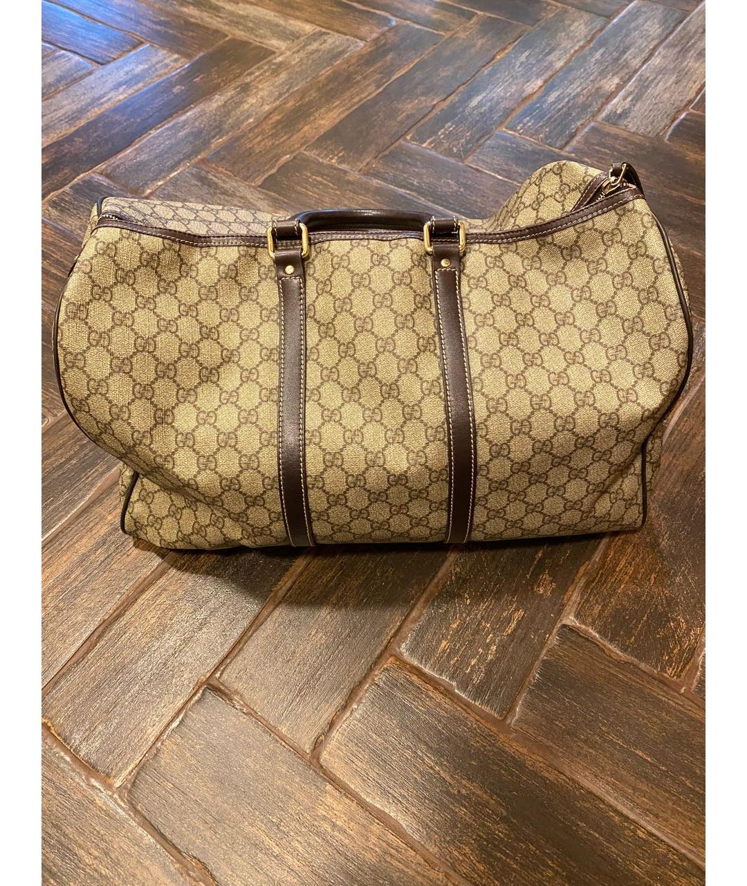 GUCCI Бежевая дорожная/спортивная сумка, фото 2