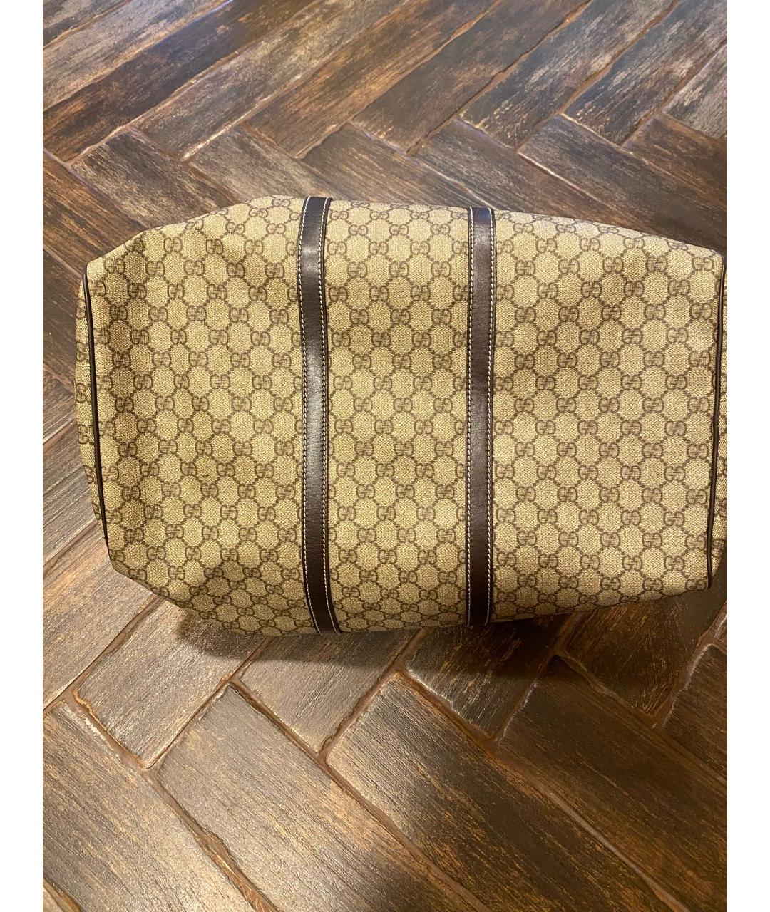GUCCI Бежевая дорожная/спортивная сумка, фото 3