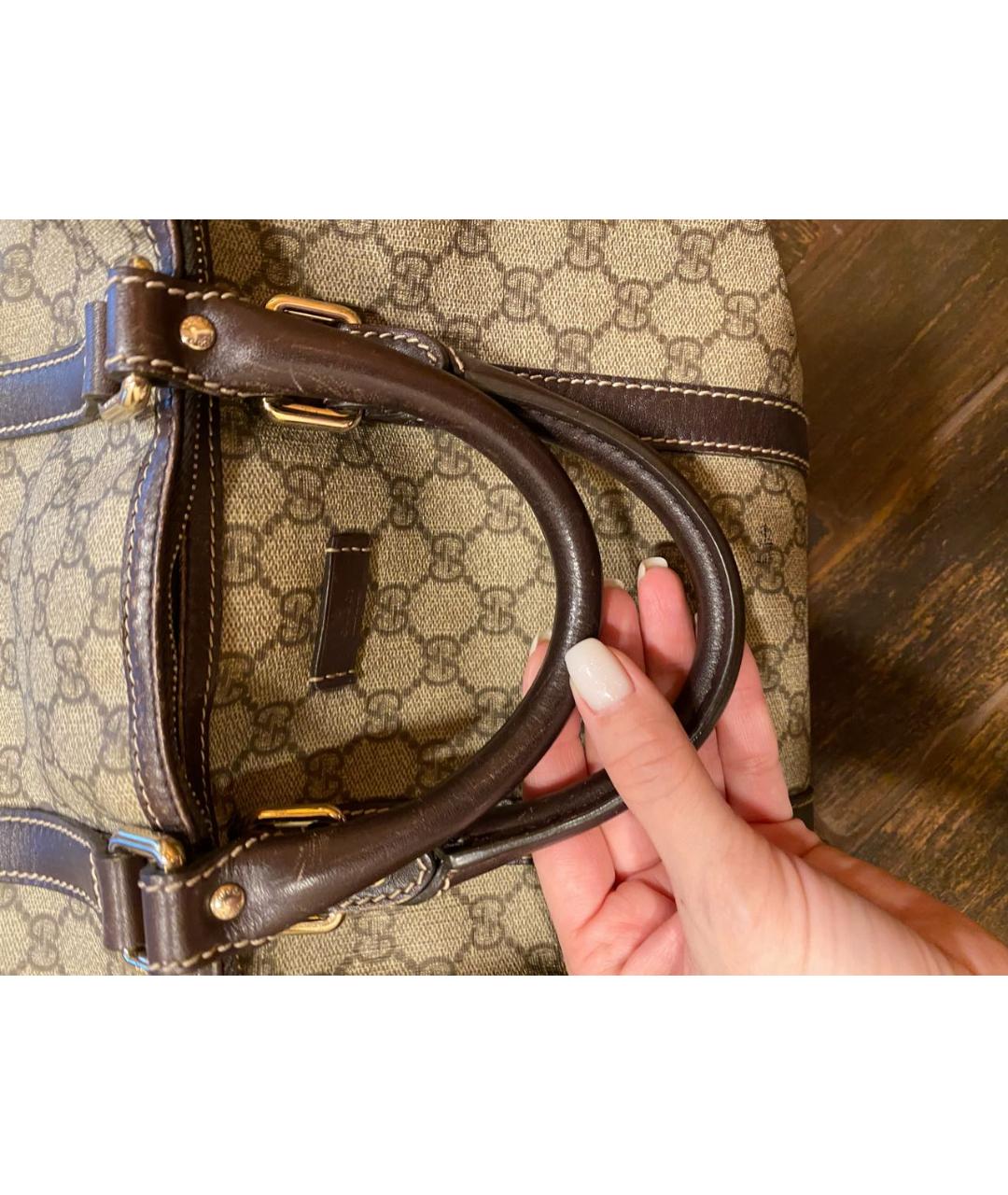 GUCCI Бежевая дорожная/спортивная сумка, фото 6