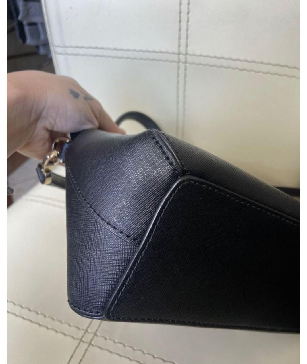 KATE SPADE Черная сумка с короткими ручками из искусственной кожи, фото 3