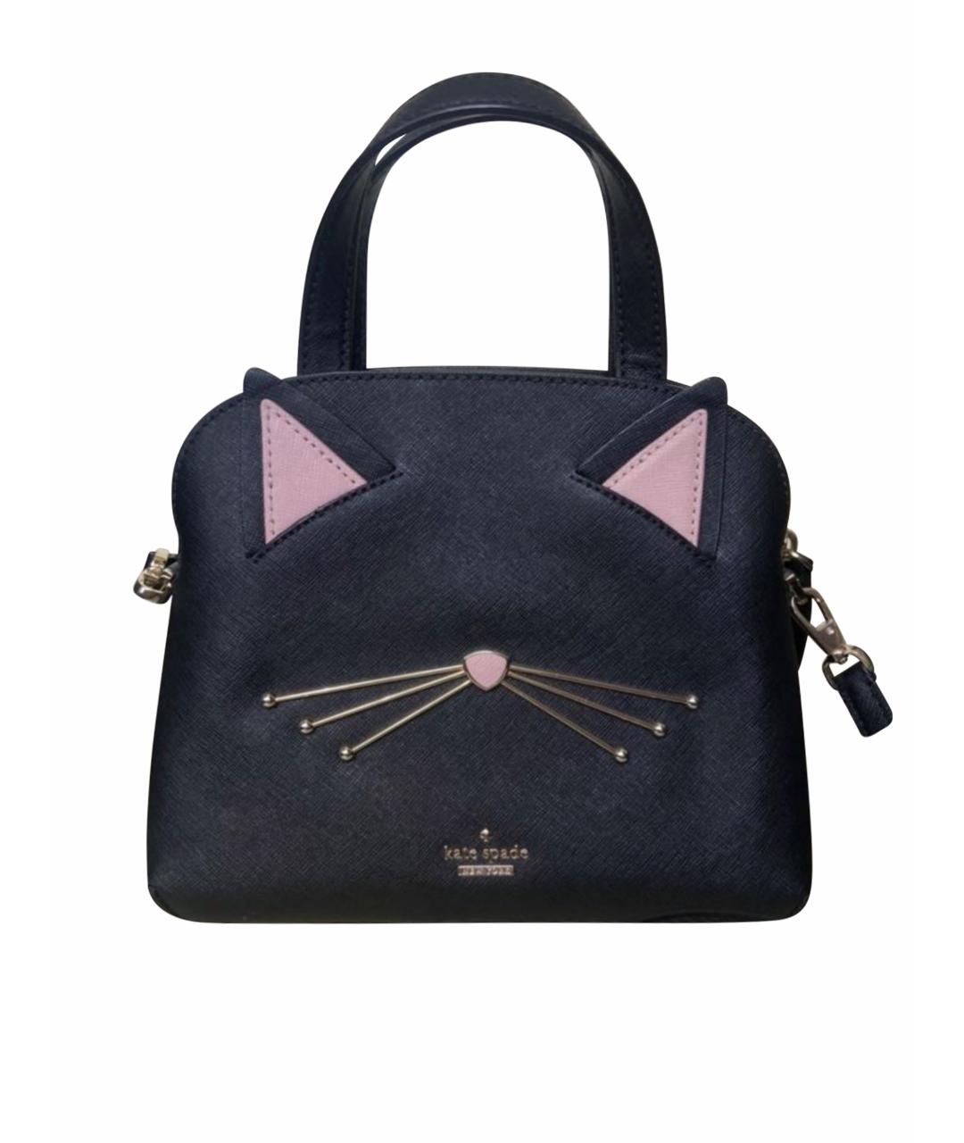 KATE SPADE Черная сумка с короткими ручками из искусственной кожи, фото 1