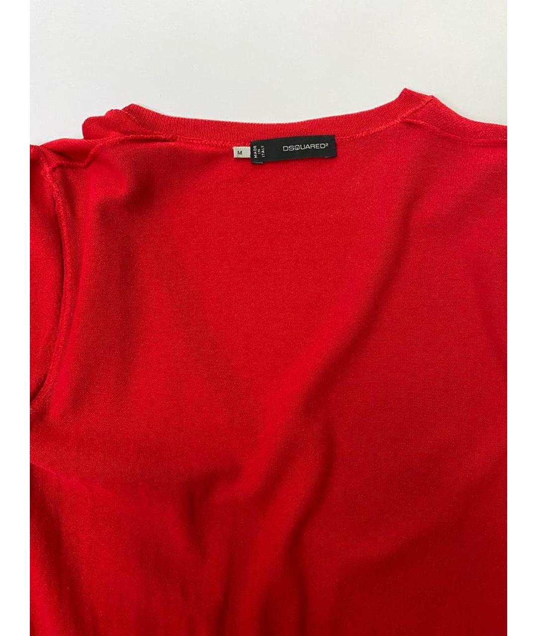 DSQUARED2 Красный вискозный джемпер / свитер, фото 3