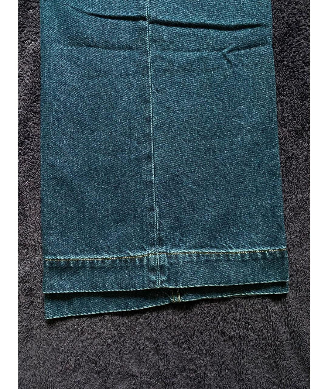 TOMMY HILFIGER Темно-синие хлопко-лиоцелловые джинсы клеш, фото 8