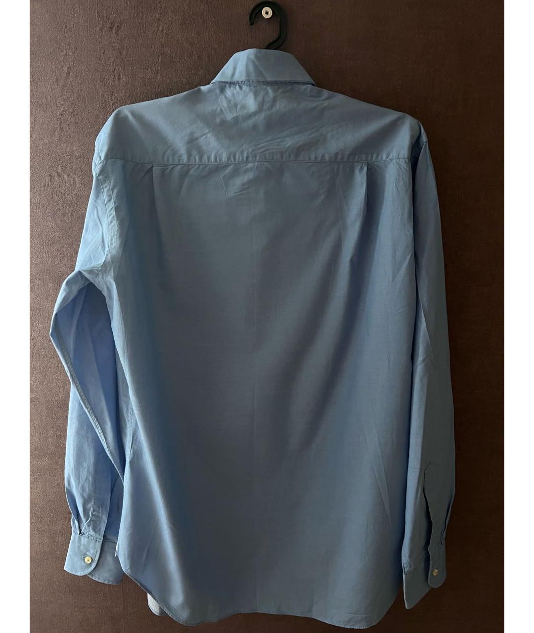 CERRUTI 1881 Голубая хлопковая классическая рубашка, фото 3