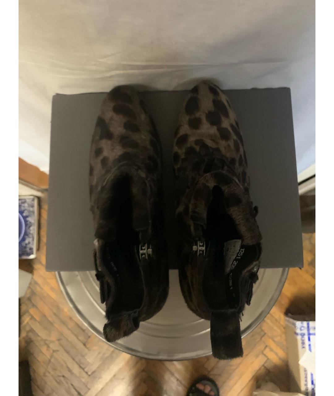 JOHN VARVATOS Коричневые высокие ботинки из экзотической кожи, фото 3