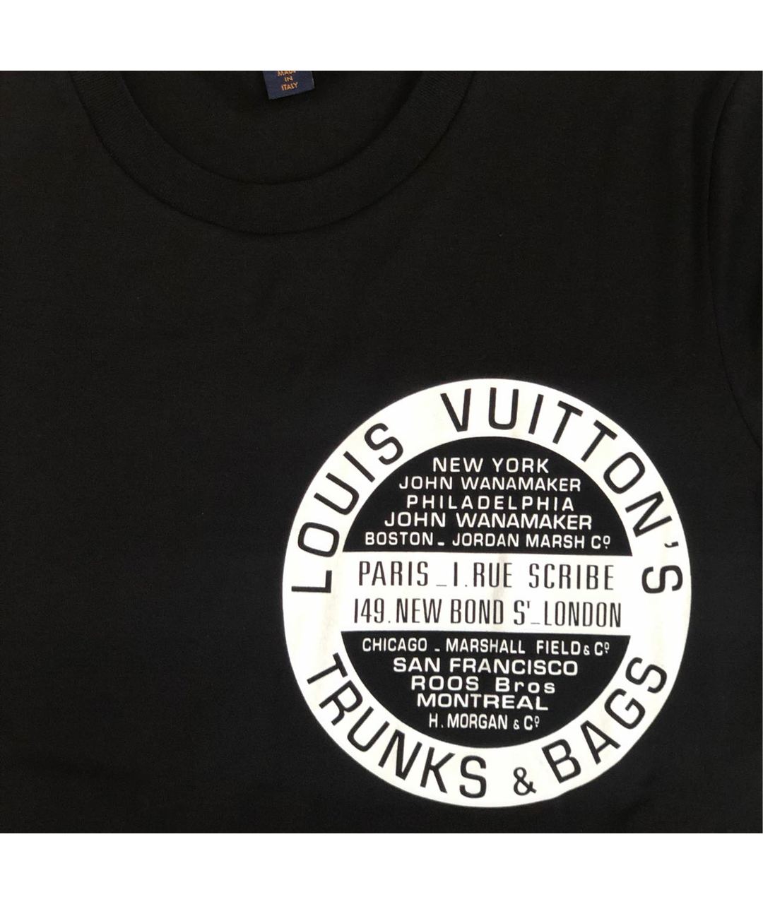LOUIS VUITTON PRE-OWNED Черная хлопковая футболка, фото 2