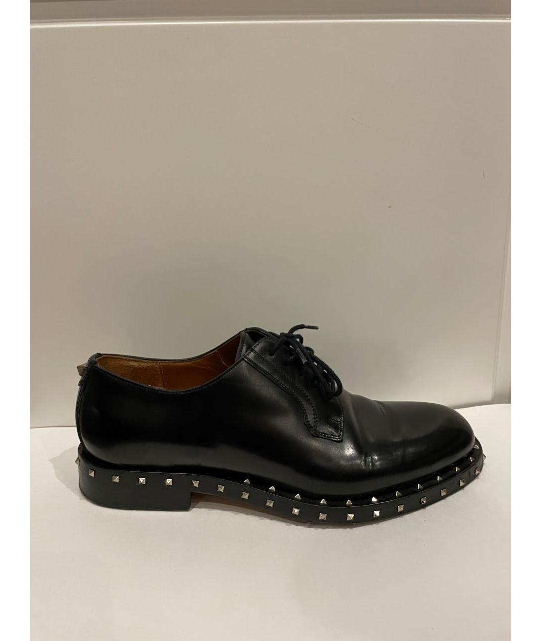 VALENTINO Черные кожаные туфли, фото 6